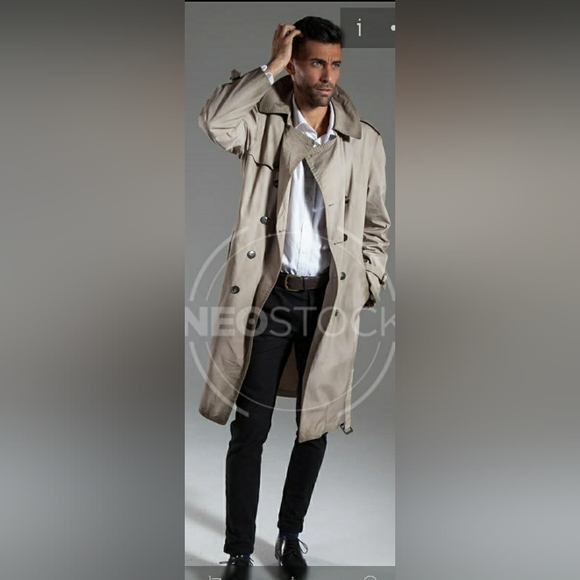 Perusal beige men’s trench coat size 42 L - Picture 1 of 16